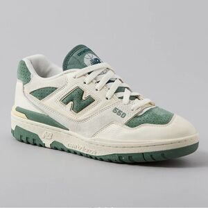 New Balance 550 Green and White Sneakers